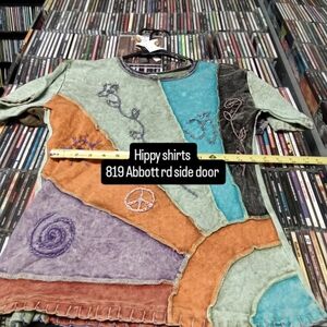 Multicolor Patchwork hippie shirts Top